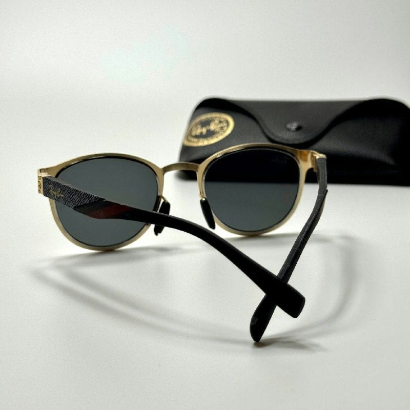 Ray-Ban Round RB3728 Gold Black women's sunglasses Lebanon - ChronoVault - view 3