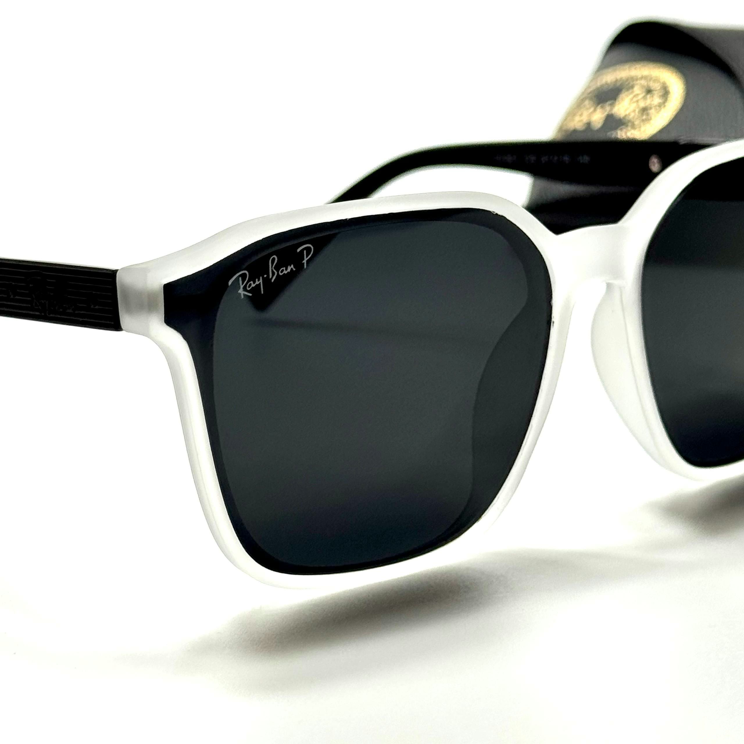 Ray-Ban Square RB4378 Frost White Black men's sunglasses Lebanon - ChronoVault - view 2