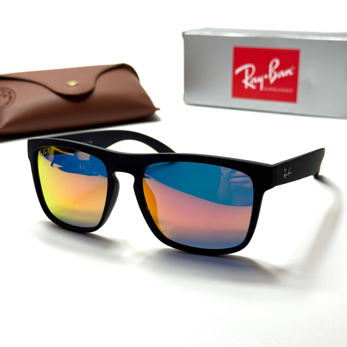 Ray-Ban Square RB4387 Black Orange men's sunglasses Lebanon - ChronoVault