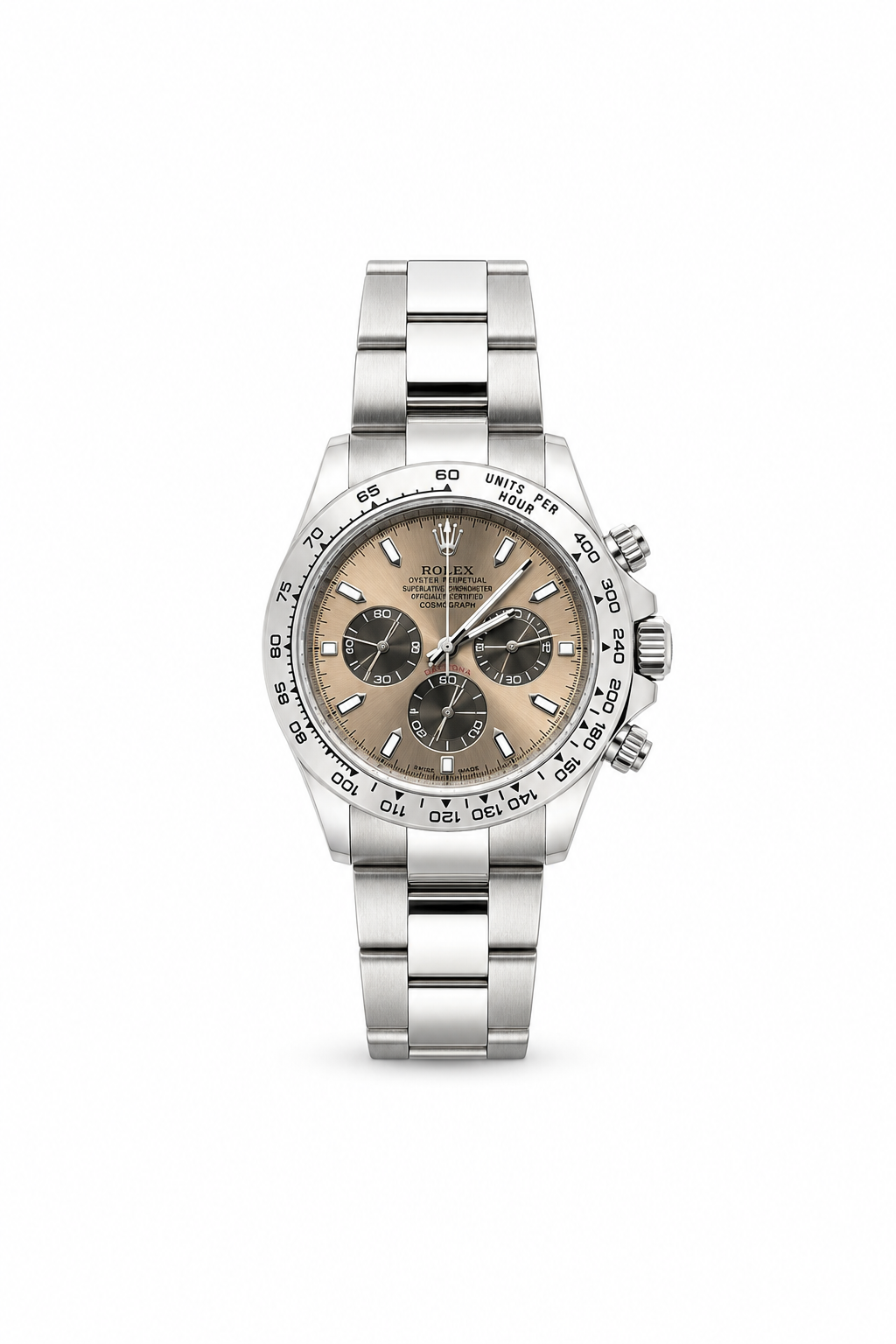 Rolex Cosmograph Daytona 40mm men's watch Lebanon - stainless steel Oyster bracelet, bronze champagne panda dial, tachymeter bezel