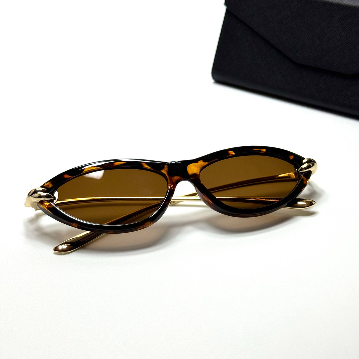 Tiger Cat Eye CT6389 Havana Gold Brown women's sunglasses Lebanon - ChronoVault - view 3