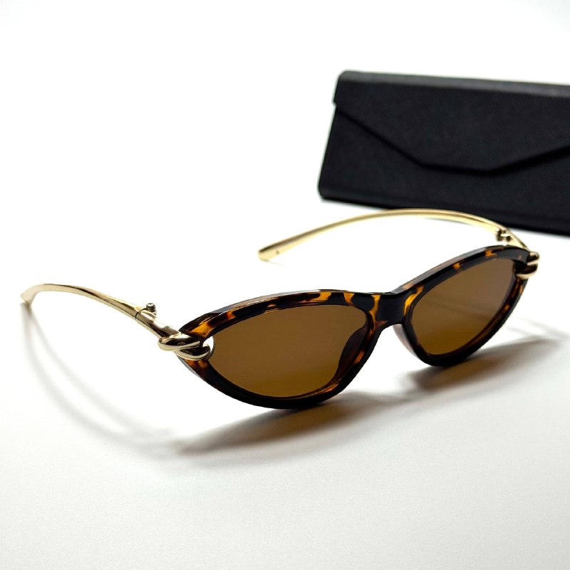 Tiger Cat Eye CT6389 Havana Gold Brown women's sunglasses Lebanon - ChronoVault - view 5