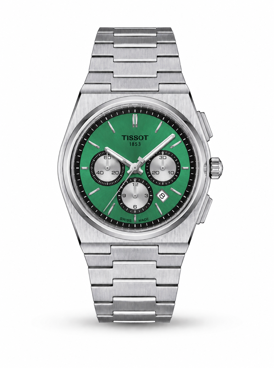 Tissot PRX Chronograph Green Dial Men Watch Front View Lebanon - ChronoVault